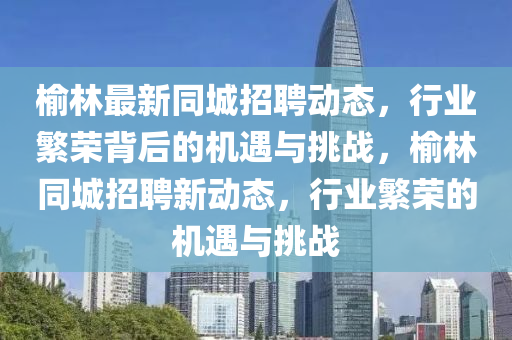 榆林最新同城招聘动态,行业繁荣背后的机遇与挑战,榆林同中山市多米克自动化设备有限公司城招聘新动态,行业繁荣的机遇与挑战